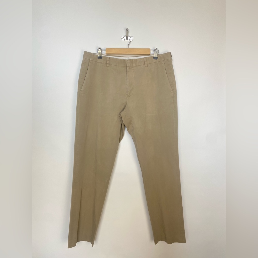 J. CREW Men's Comfort Twill Khaki Ludlow Slim stretch chino pant 34 #G1108
